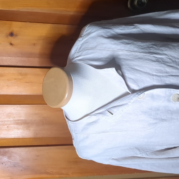 VELVET* By Graham & Spencer, Brielle linen button front long sleeve jacket XL - Picture 4 of 16